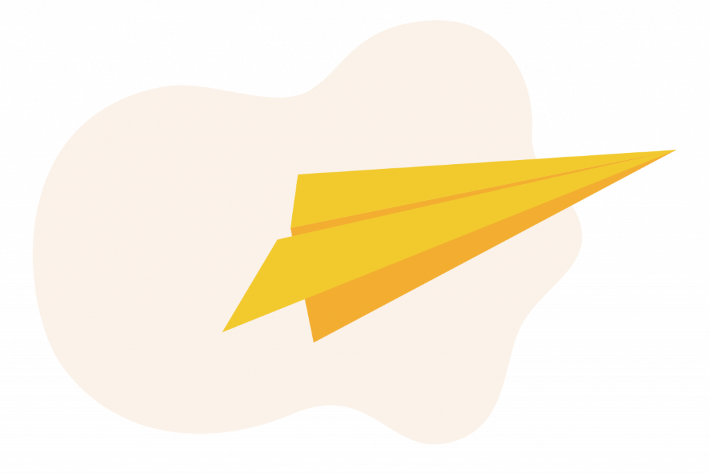 Illustration of a paper airplane