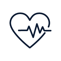 m-auto Heart with pulse line